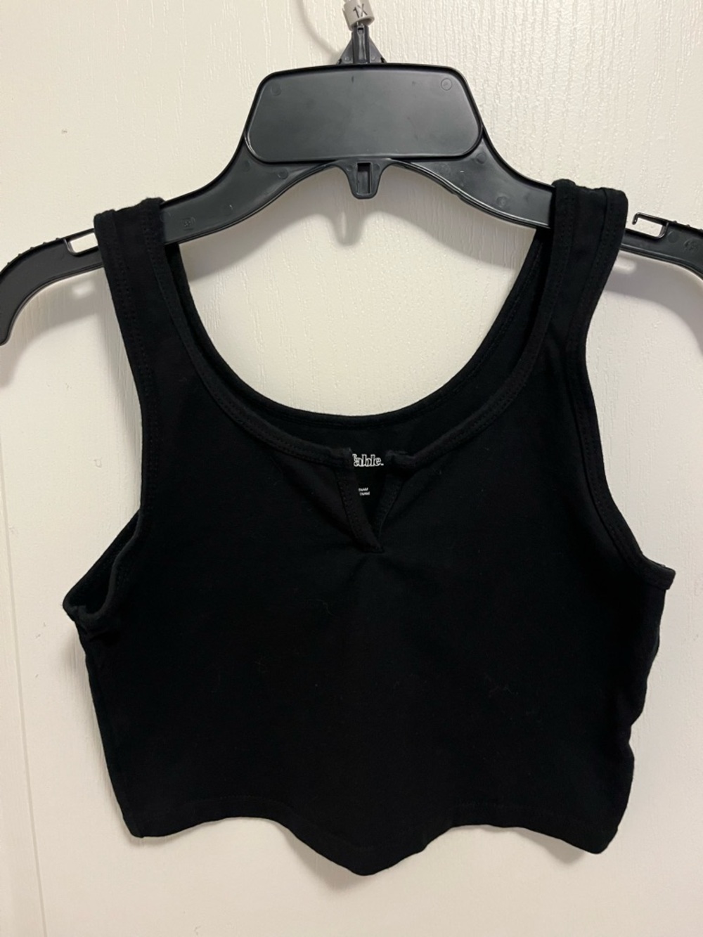 wild fable Black Ribbed Crop Tank